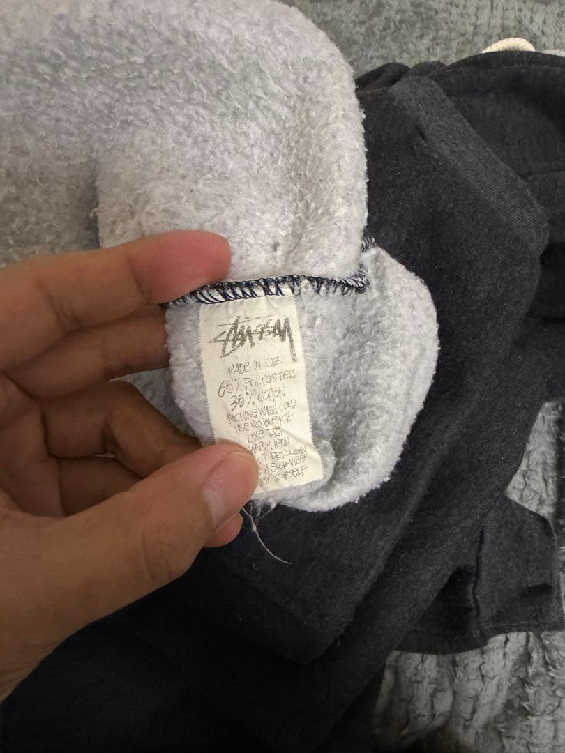 90s STUSSY OLD パーカー　OZ パーカー　フーディー　XL グレー