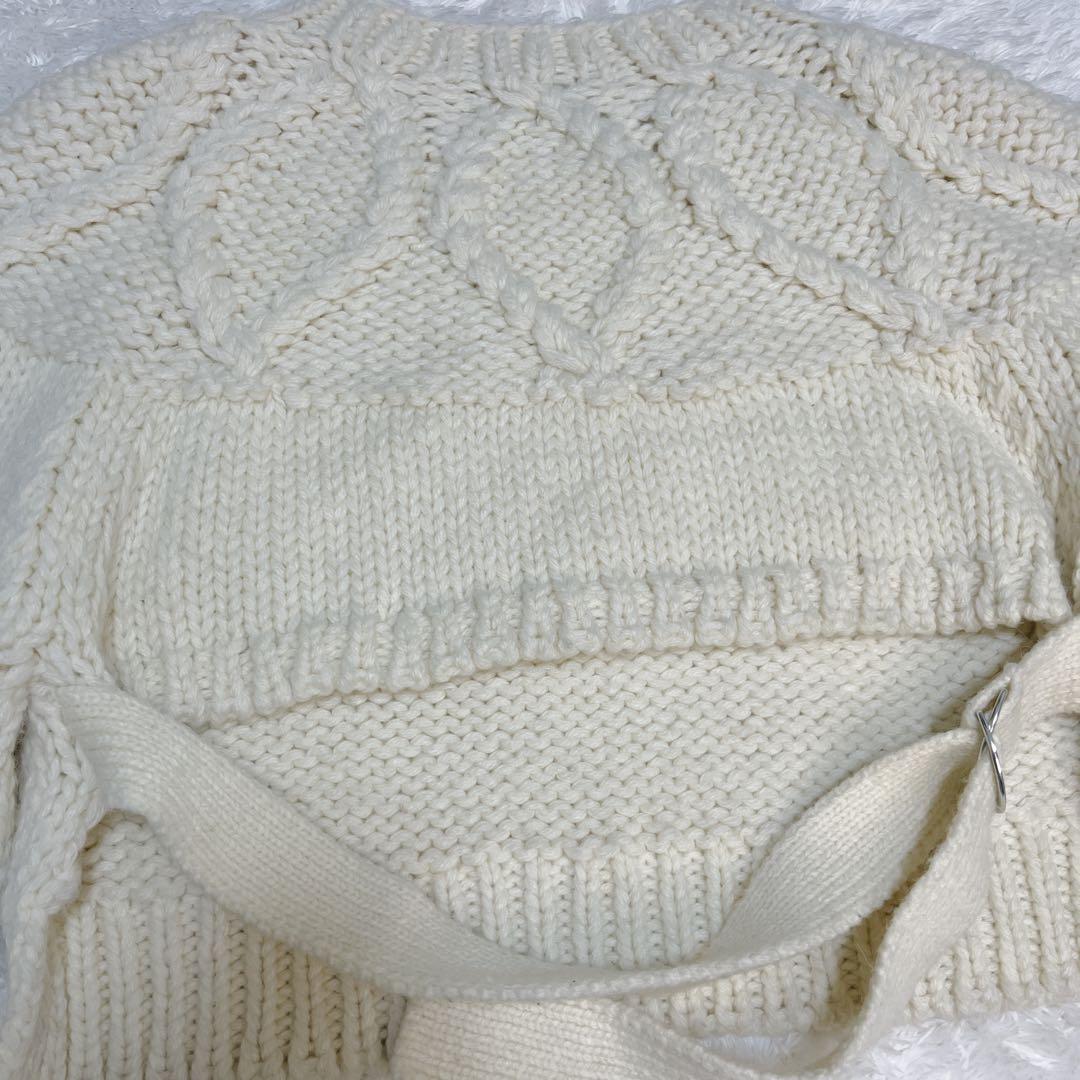 24AW✨カレンソロジー ケーブルベルテッドプルオーバー アイボリー ニット