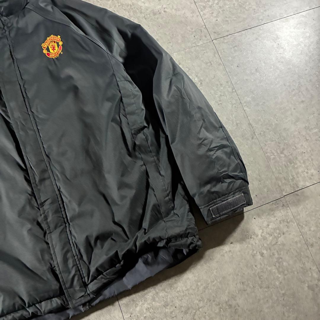 00sNIKE中綿ウォームアップジャケット刺繍ロゴマンチェスターユナイテッド