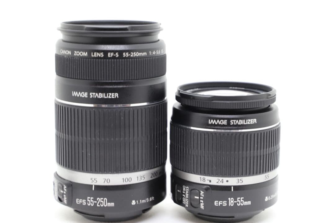 2月21日限定【2本】Canon EF-S18-55mm & 55-250mm