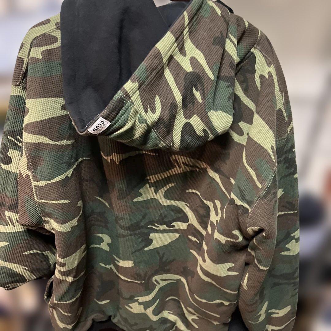 PRO CLUB 迷彩パーカー リバーシブル ジップアップフーディ