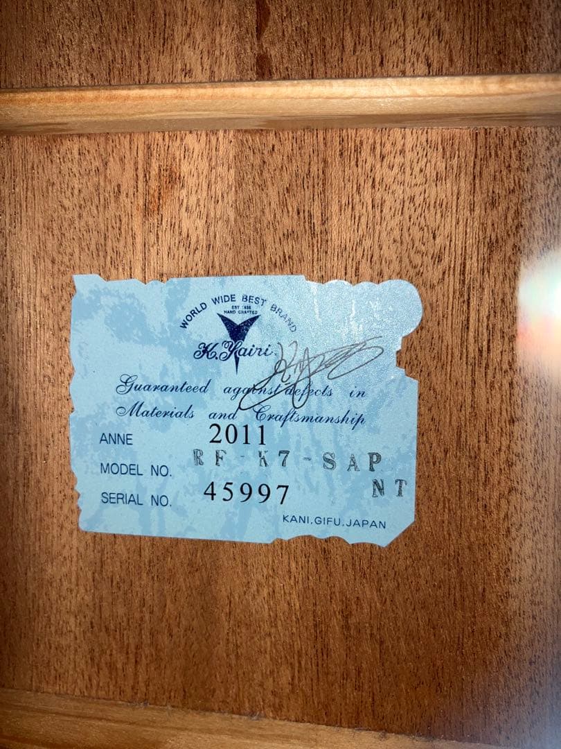 K.yairi RF-K7 SAP NT レザーギグバックケース付