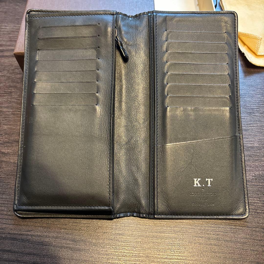 【箱、布袋付】ルイヴィトン メンズ 長財布 イニシャル入 ポルトフォイユ・ブラザ