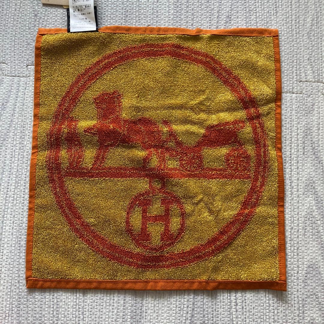 新品未使用 紙タグ付き エルメス フェイスタオル ハンドタオル