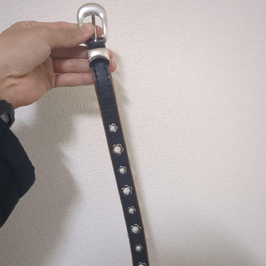 【正規品】OUR LEGACY フラワースタッズ レザーベルト L70