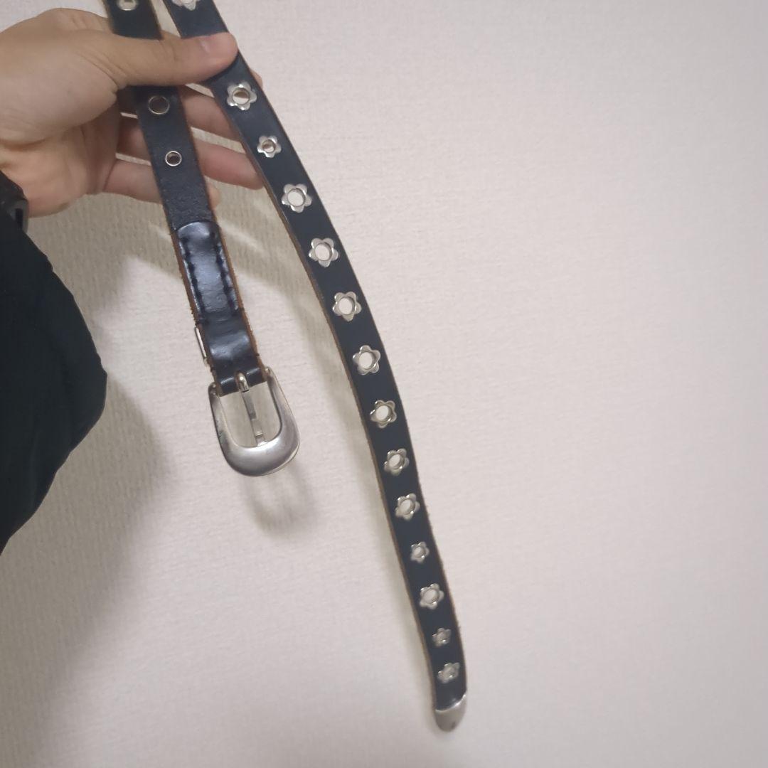 【正規品】OUR LEGACY フラワースタッズ レザーベルト L70