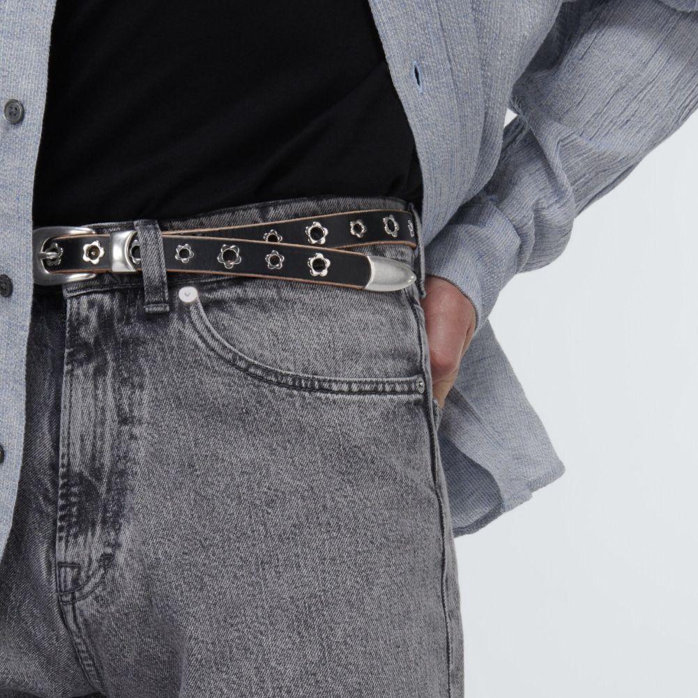 【正規品】OUR LEGACY フラワースタッズ レザーベルト L70