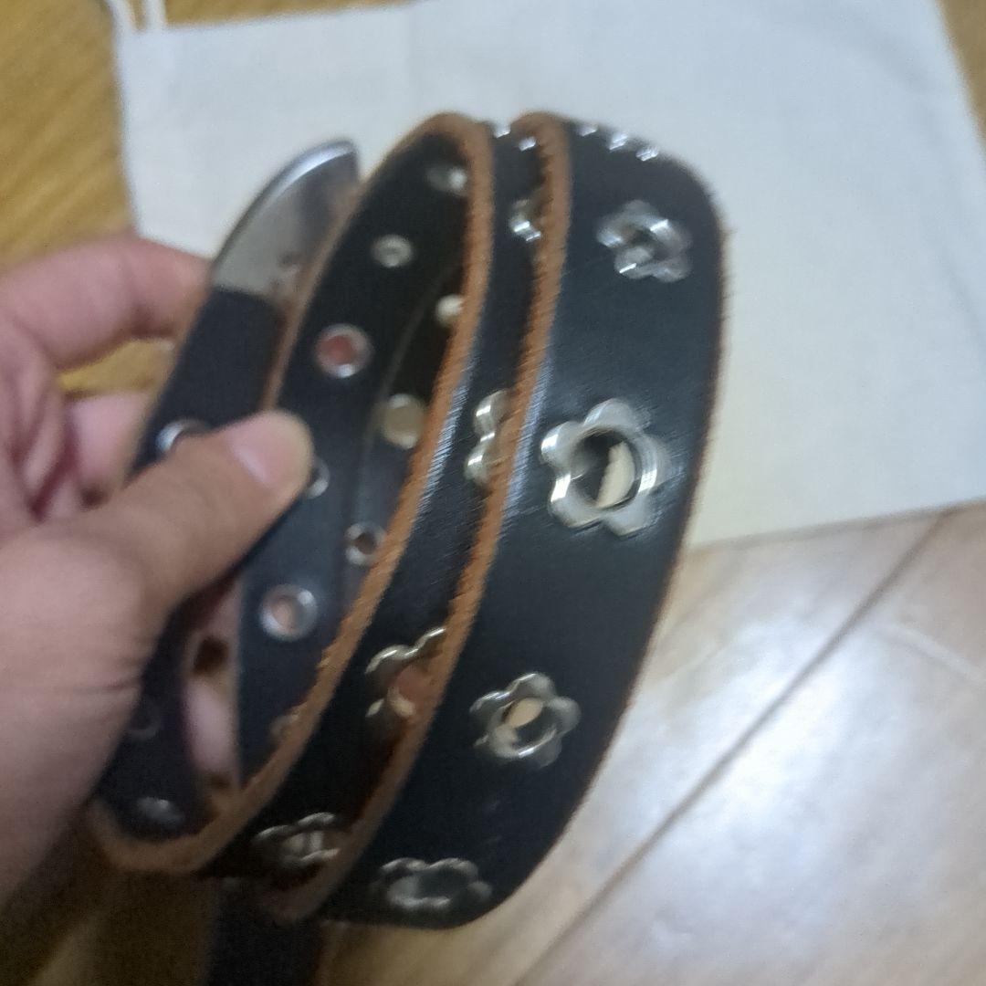 【正規品】OUR LEGACY フラワースタッズ レザーベルト L70