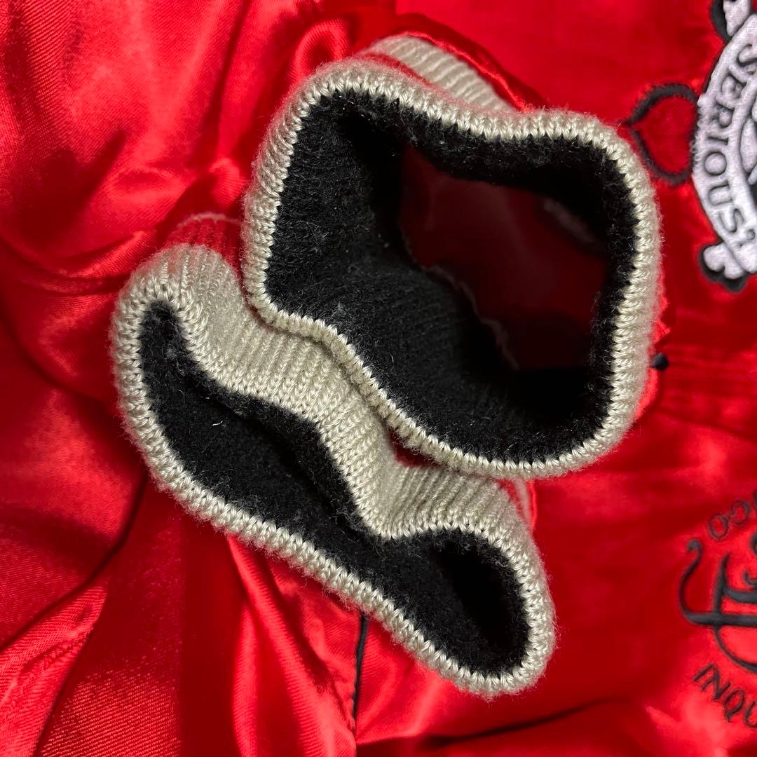 ドゥニームDENIME SHINS期 スカジャン 髑髏 刺繍サテン42