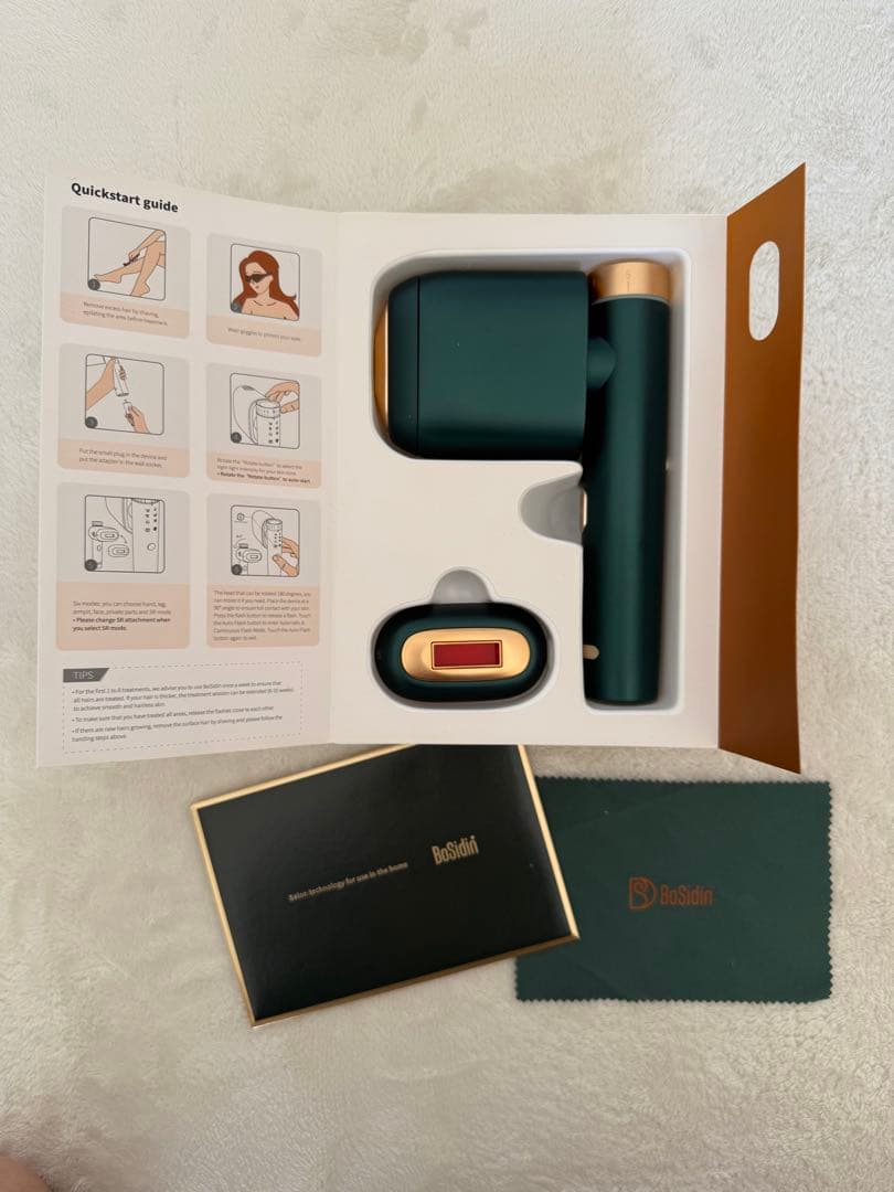 【美品】BoSidin家庭用脱毛器全身脱毛無痛光脱毛器メンズ/レディースグリーン