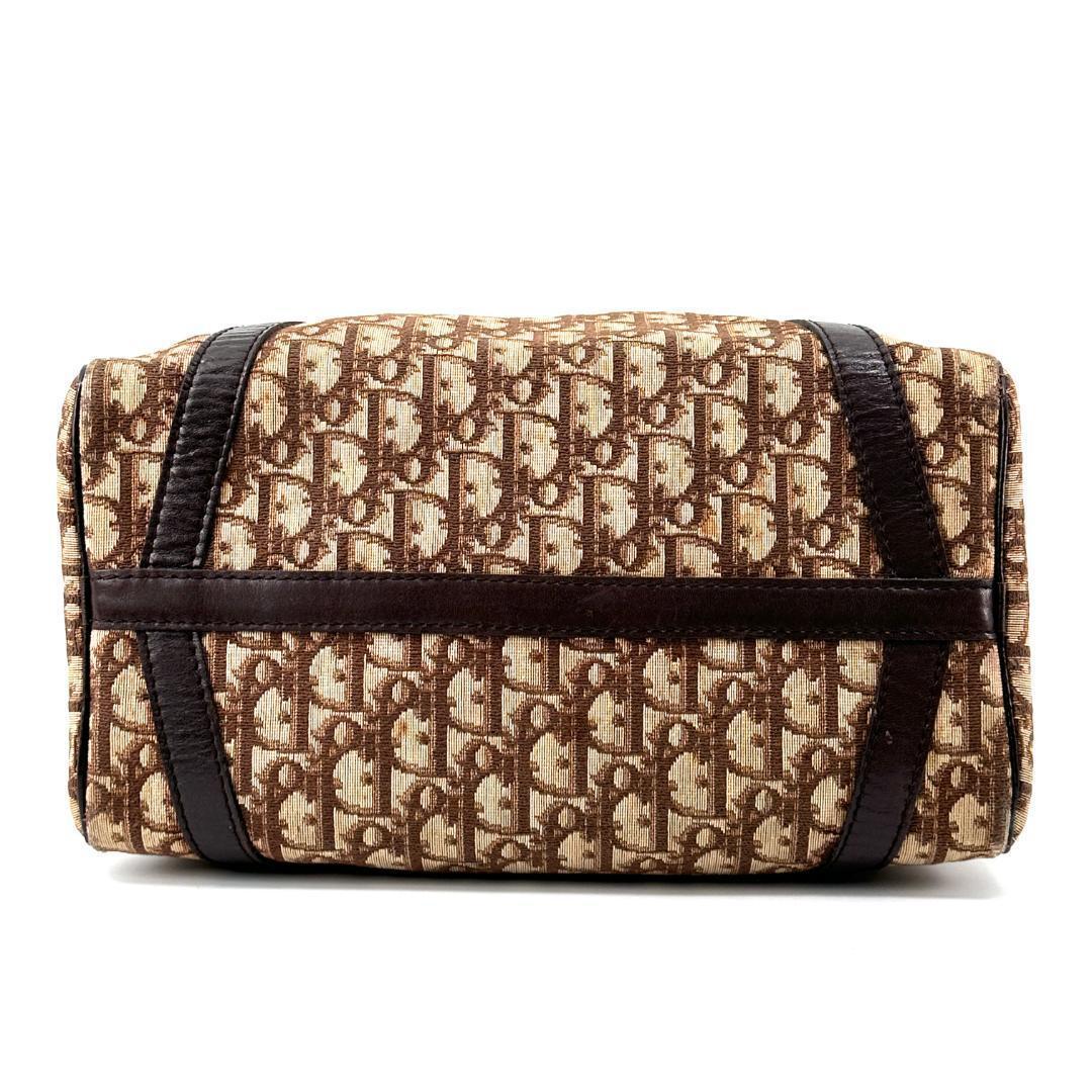 Dior トロッター柄 ミニボストンバッグ キャンバス ブラウン ヴィンテージ