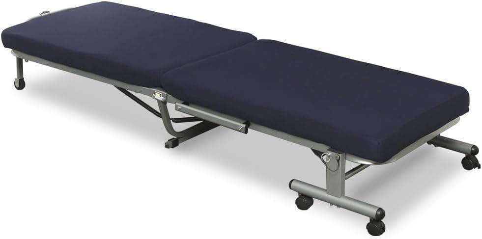 アイリス ベッド 折りたたみベッド コンパクト 14段階 ネイビー OTB-MN