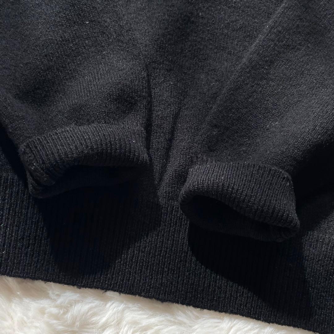 極美品✨ラルフローレン 黒タグ カシミヤ100% ビッグポニー ニット M 黒