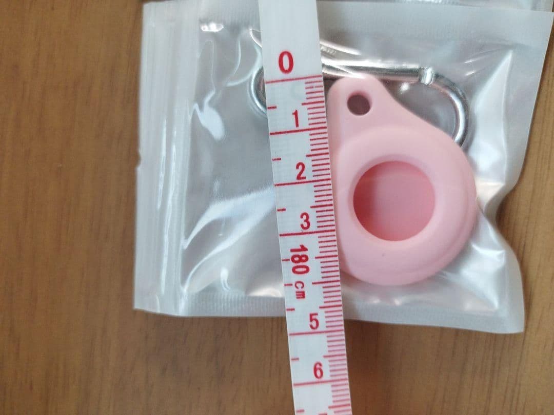 AirTag ピンク　２個　シリコンケース カラビナ ケース　キーホルダー