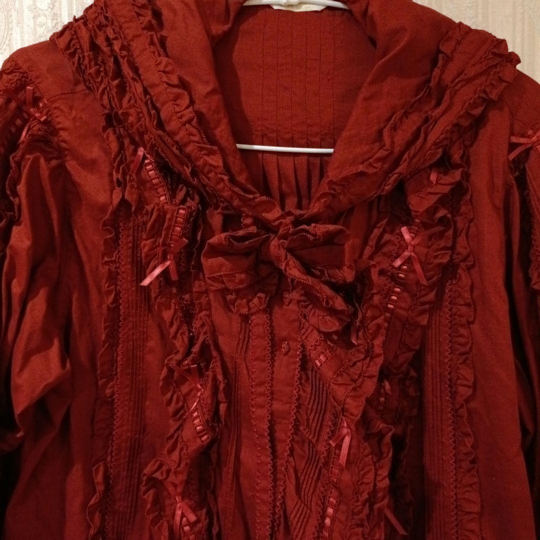 ピンクハウス　オーバーブラウス　赤