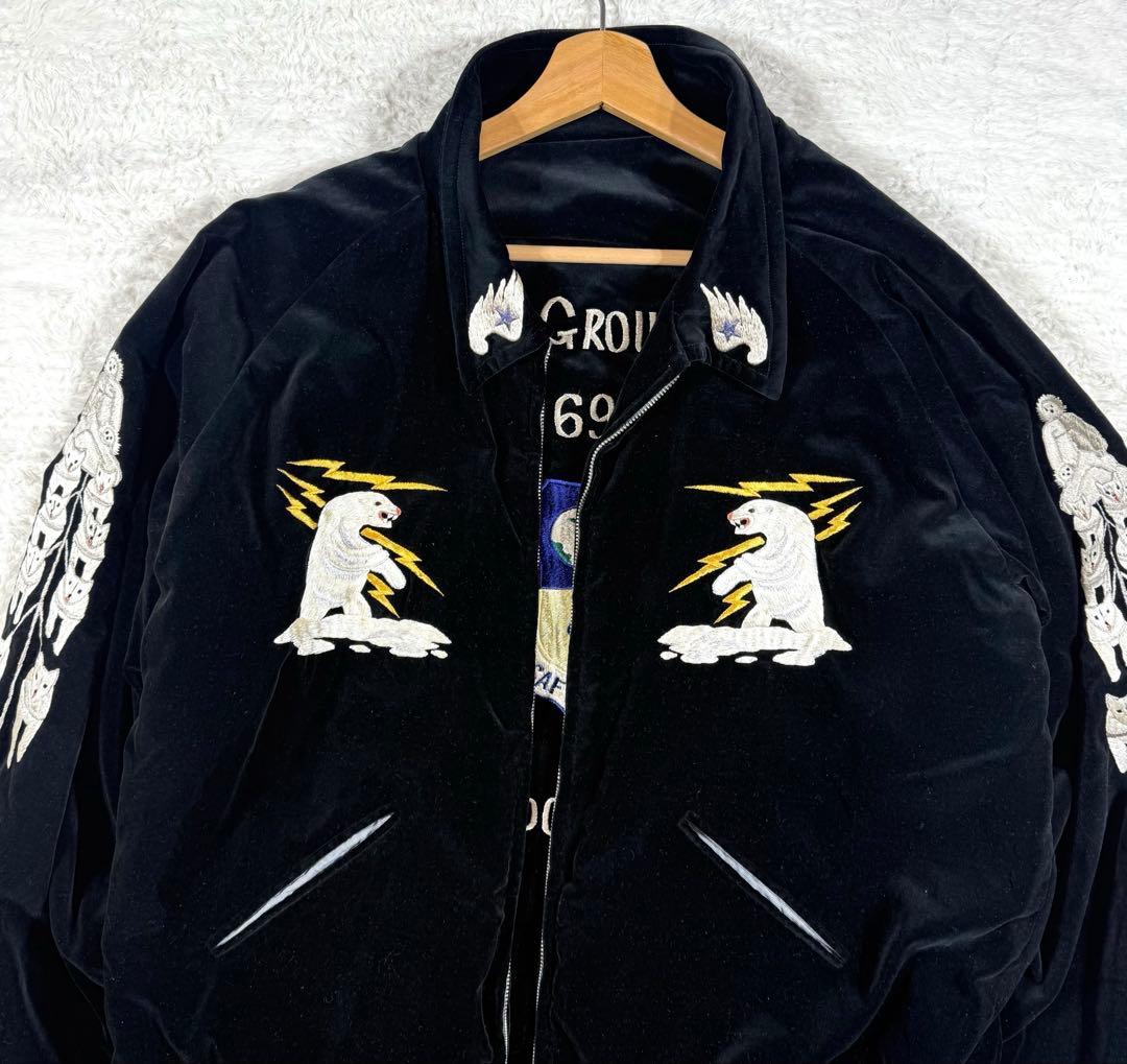 港商 テーラー東洋 スカジャン 別珍 両面 アラスカ ＸＸL