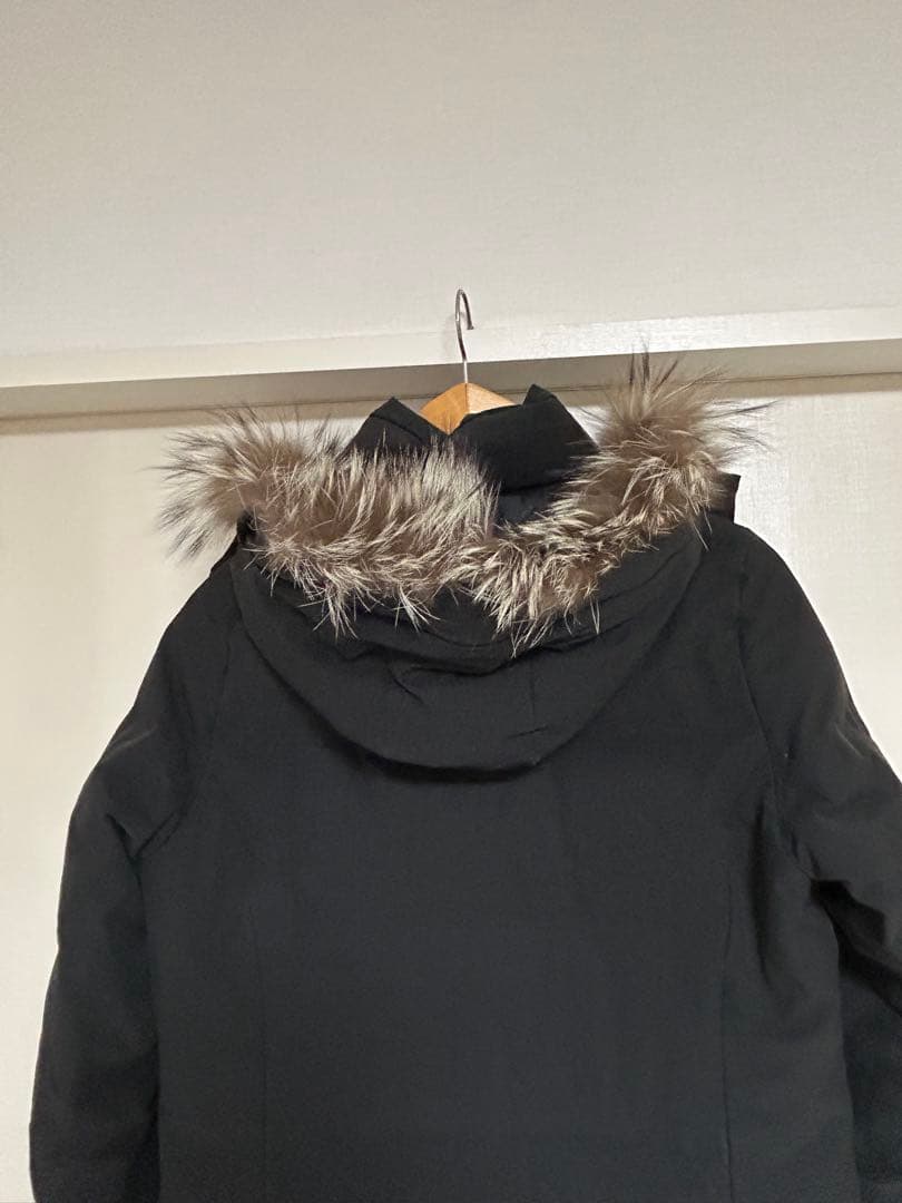 デサント水沢ダウン（レディース:XL）ブラック　ファーつき