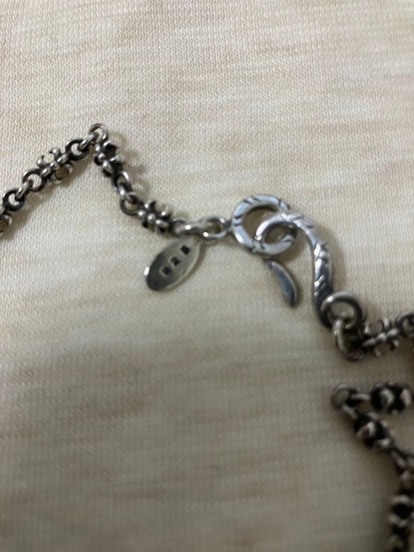 ジャスティンデイビス　シルバー フラワーモチーフ ネックレス