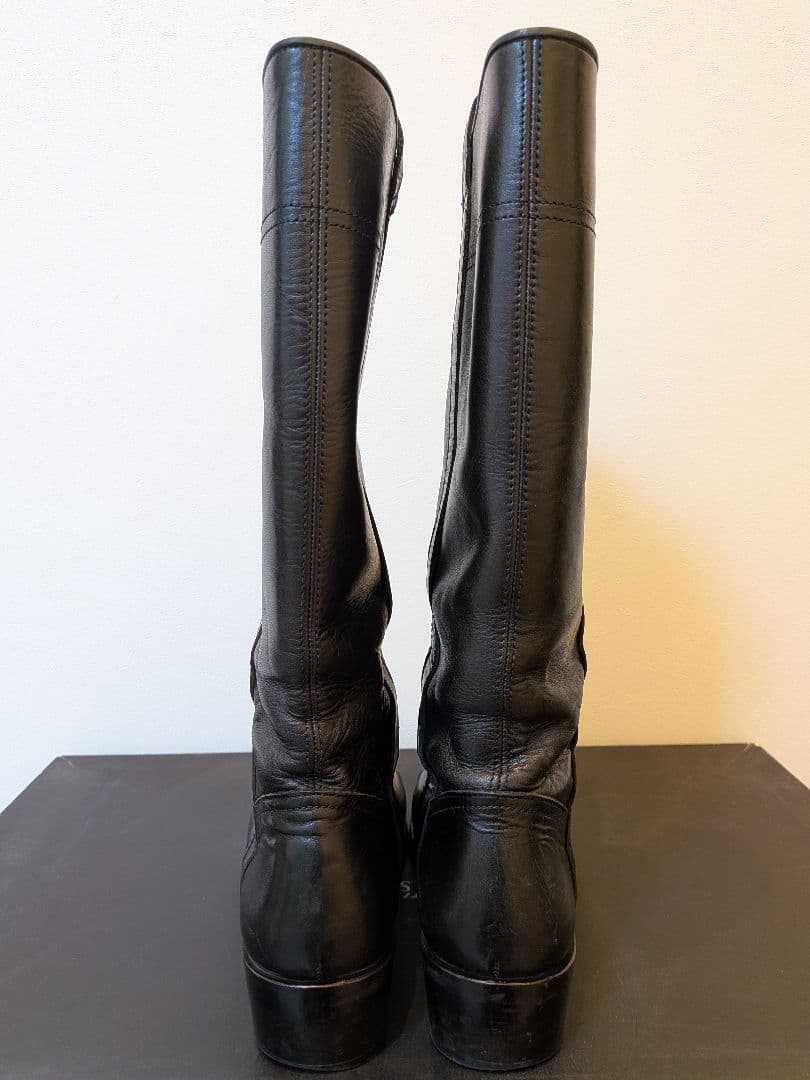 Y‘s yohjiyamamoto ブラックレザー ロングブーツ