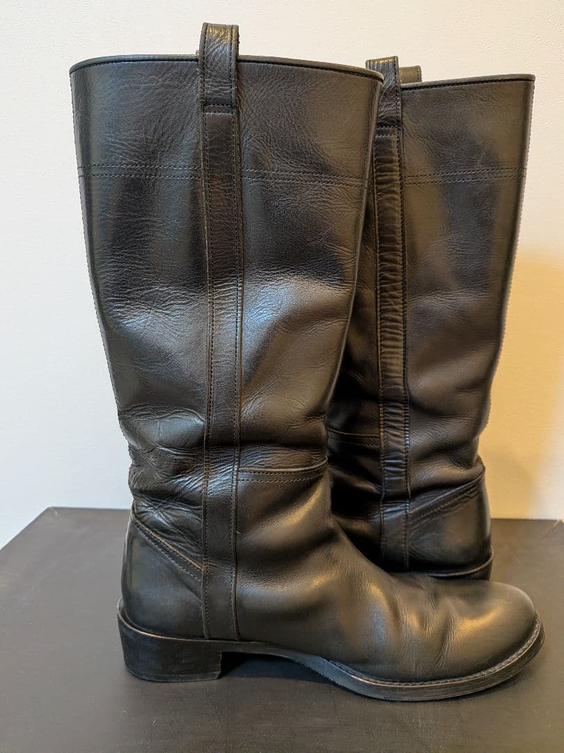 Y‘s yohjiyamamoto ブラックレザー ロングブーツ