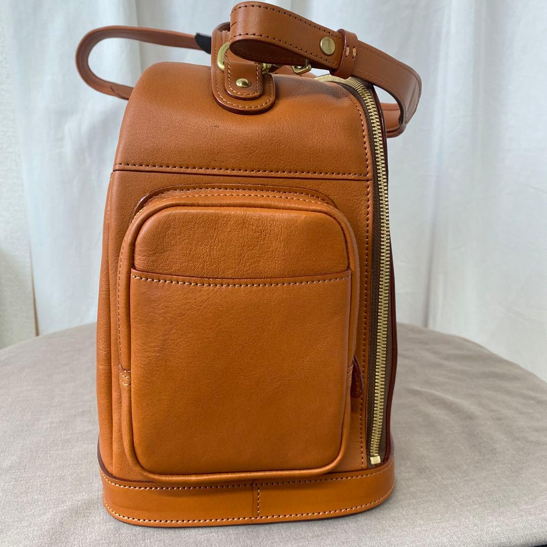 いたがき ボストンバッグ M507S カーフ キャメル 南京錠