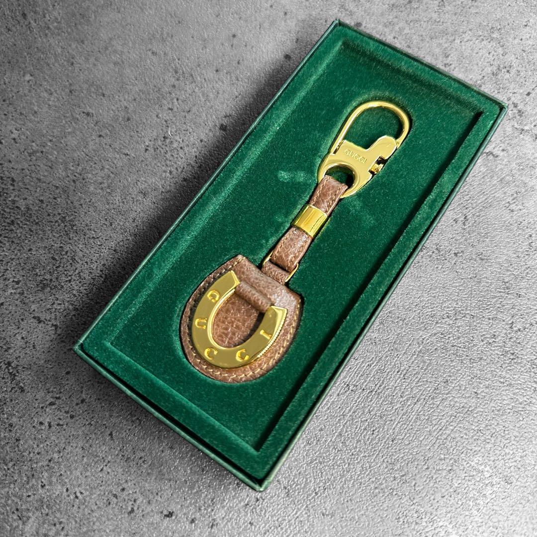 希少✨ OLD GUCCI Horsebit logo keychain
