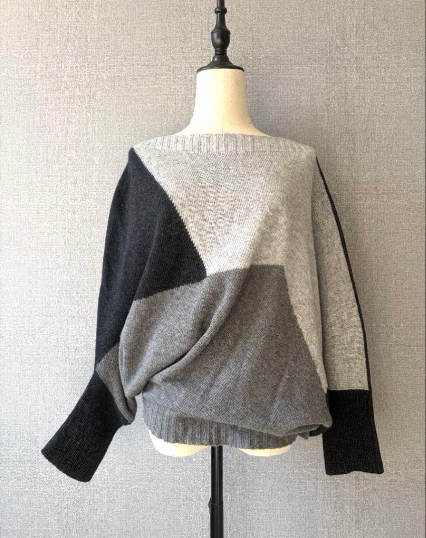 LORO PIANA ロロピアーナ NIKI.T アシンメトリー配色ニットM〜L