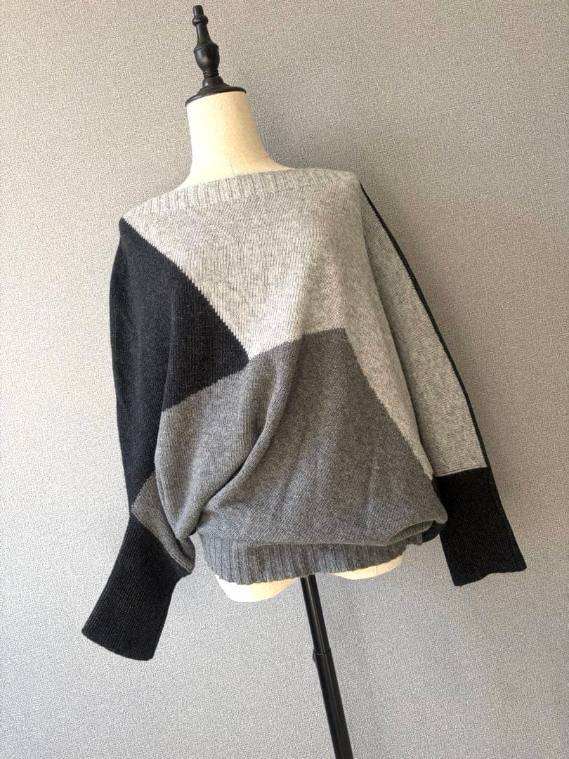 LORO PIANA ロロピアーナ NIKI.T アシンメトリー配色ニットM〜L