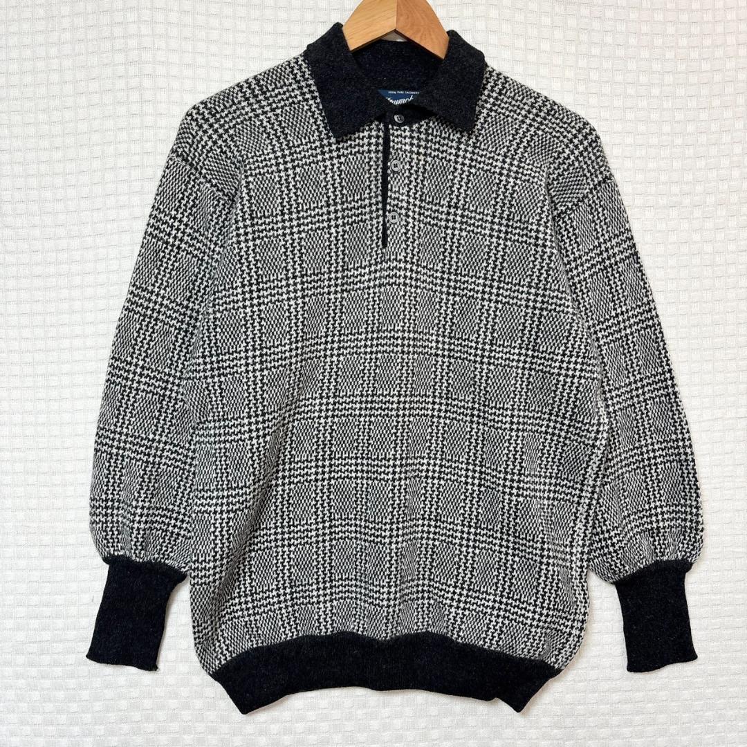 カシミヤ100% Drumohr ドルモア グレンチェック ニット セーター