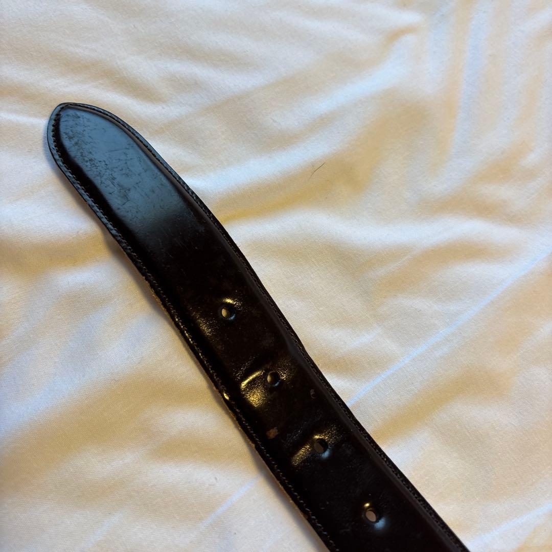 ポールスミス 希少 最高級シェルコードバン レザーベルト ダークブラウン 日本製