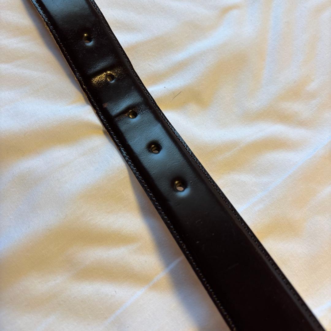 ポールスミス 希少 最高級シェルコードバン レザーベルト ダークブラウン 日本製