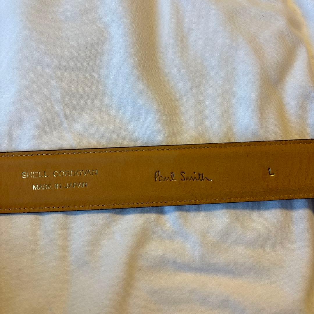ポールスミス 希少 最高級シェルコードバン レザーベルト ダークブラウン 日本製