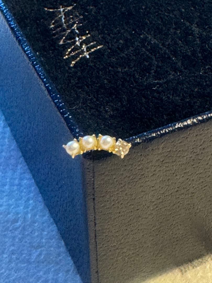 アーカー　ゴールド パール 片耳ピアス