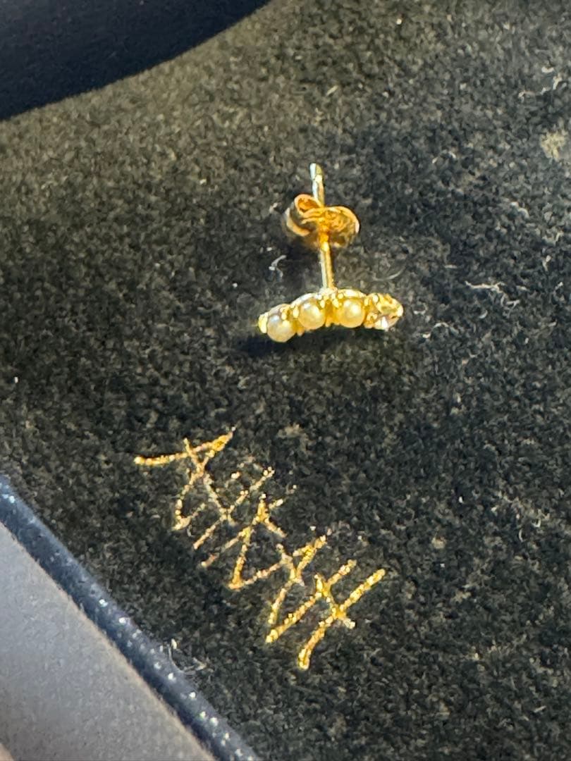 アーカー　ゴールド パール 片耳ピアス