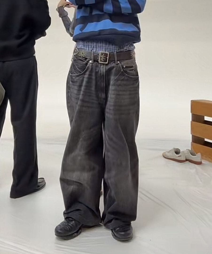  スーパーバギーデニム ブラック