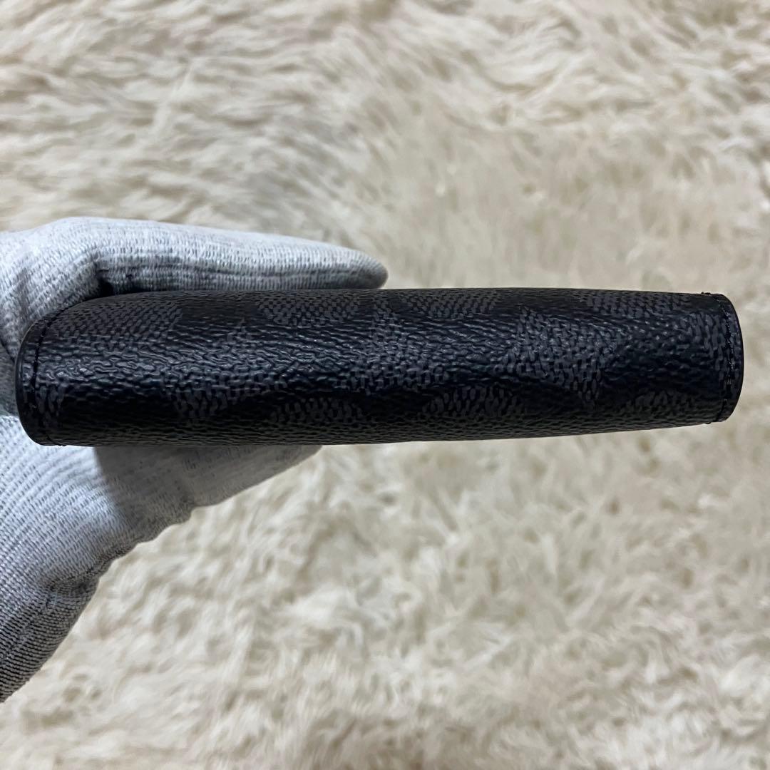 未使用品 COACH ケース シグネチャー チャコール リング付き