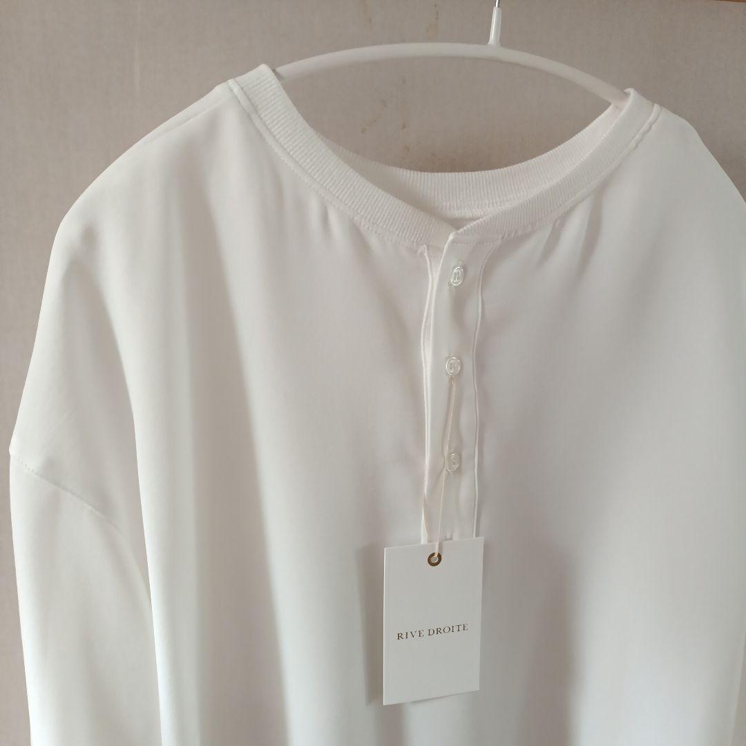 Moomin★新品 リブドロワ ジョーゼットポケットブラウス