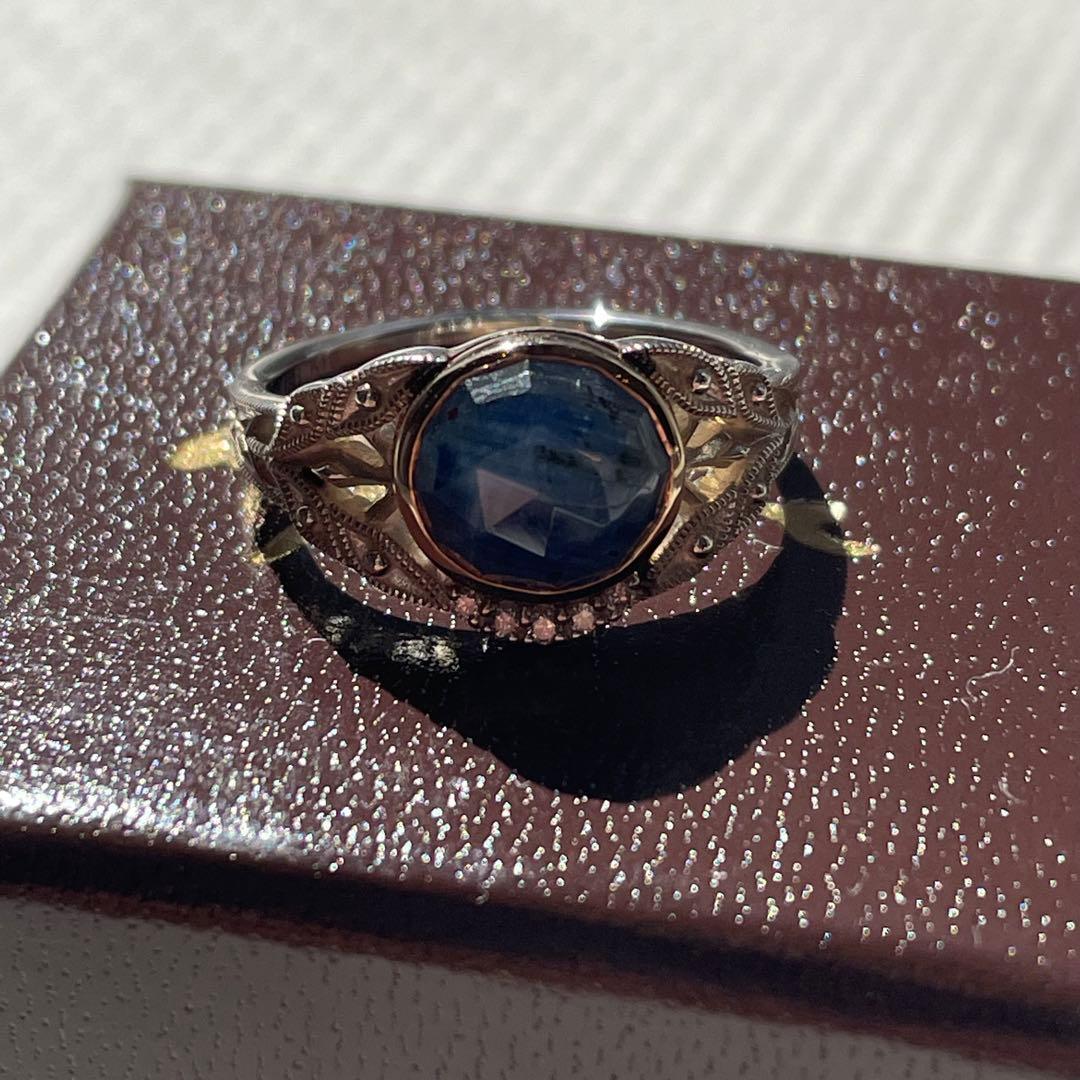 【新品】agete アガット　K10 SILVER シルバーリング　カイヤナイト