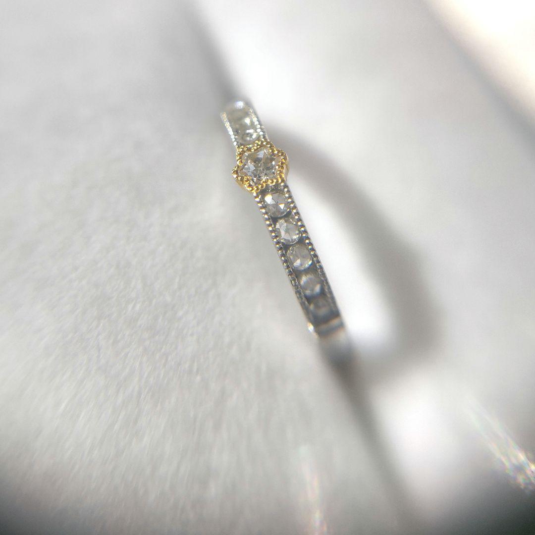 スターカット　ローズカット　ダイヤモンド　ピンキーリング　ヴィクトリアンボックス