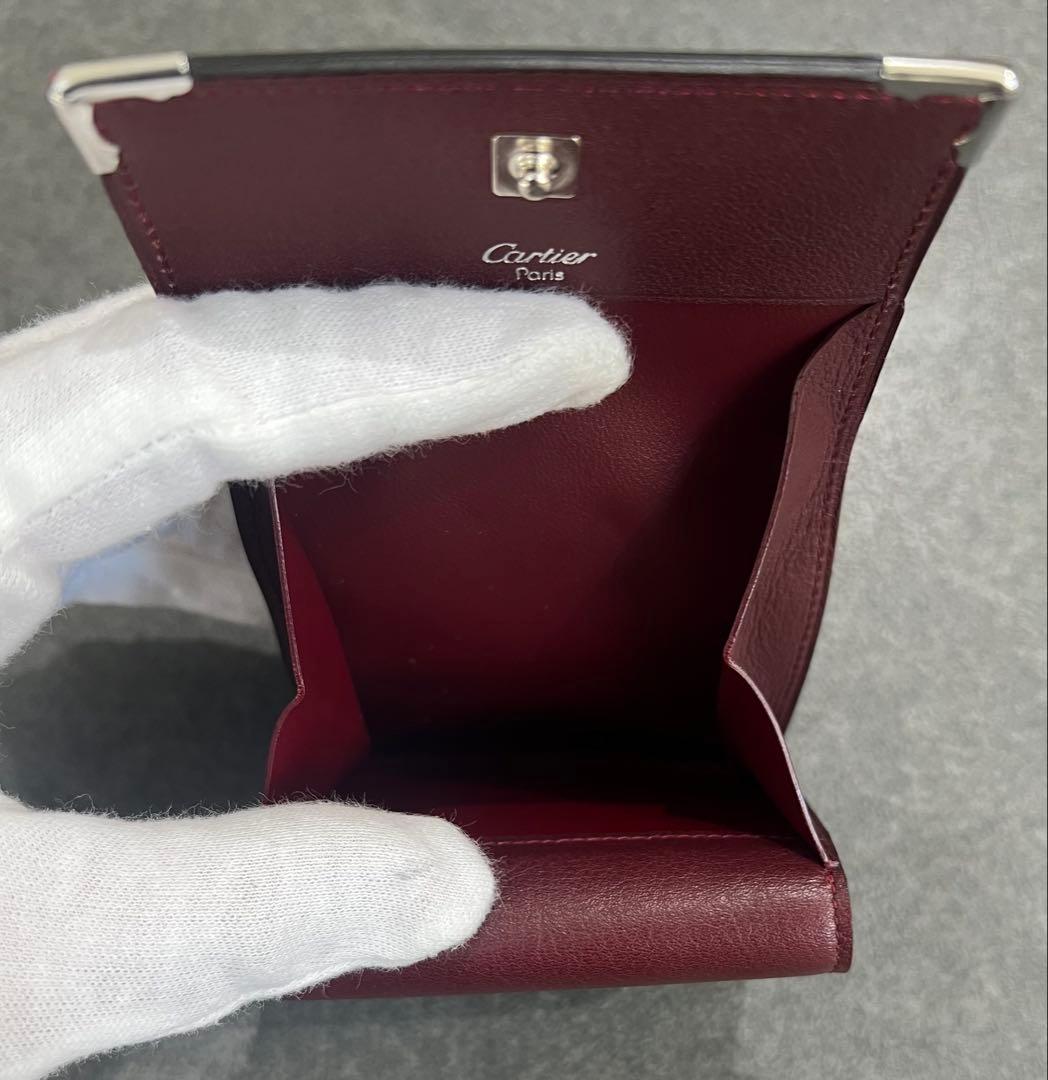 未使用 Cartier マスト ドゥ レザー ケース 小銭入れ 黒