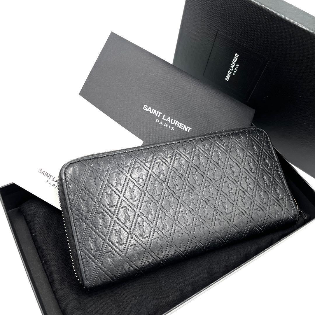 【完売品・未使用級】サンローラン 長財布 ル・モノグラム ラウンド YSL 総柄