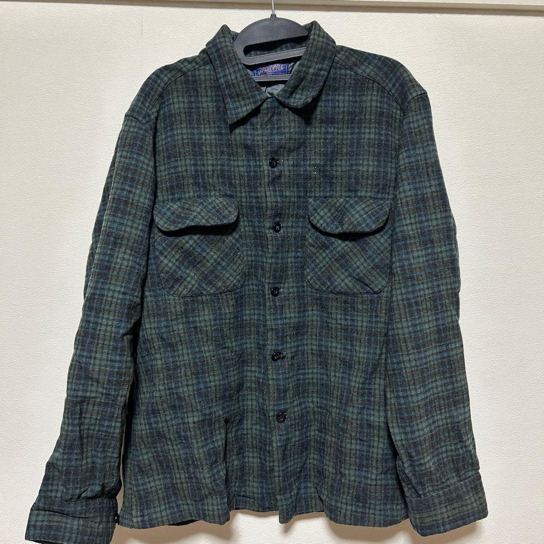 50s Pendleton 100%ウール チェックシャツ　古着　ヴィンテージ