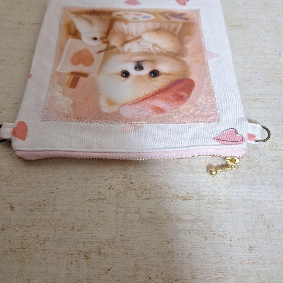 激レアうさぎパネル生地　ハンドメイド　まちなしバッグ　布バスケット　ポーチ