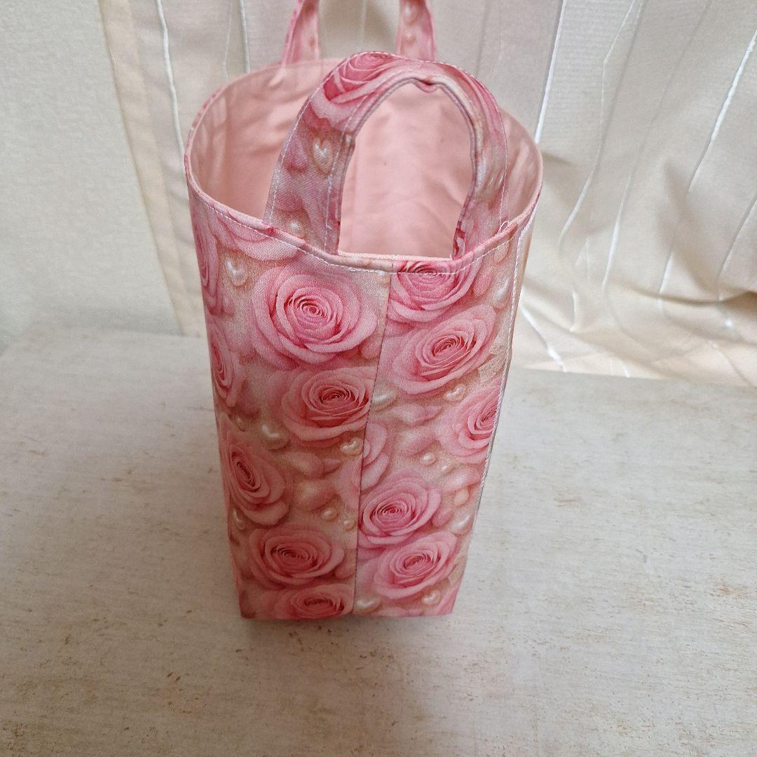 激レアうさぎパネル生地　ハンドメイド　まちなしバッグ　布バスケット　ポーチ