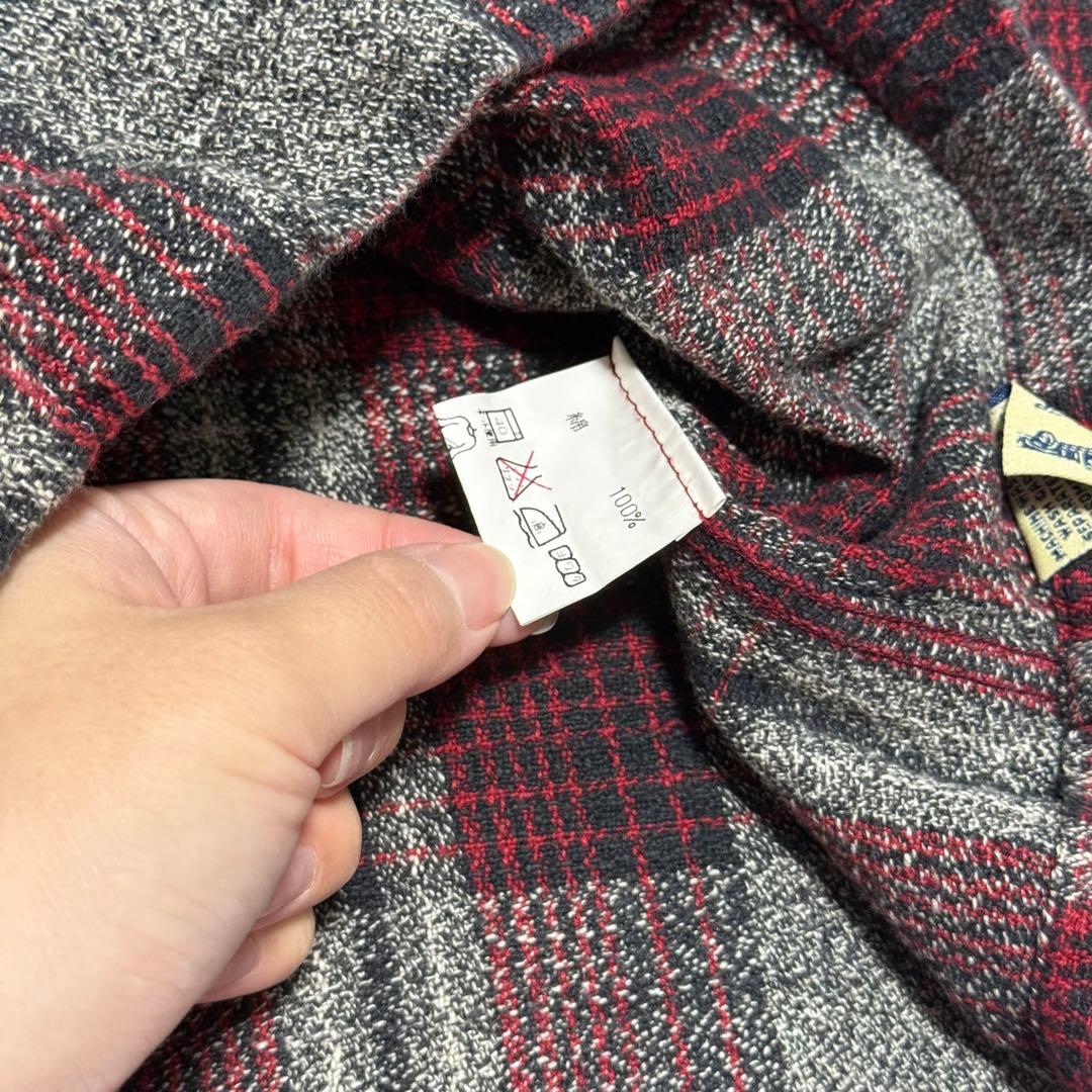 ぱ*ち様 90s L RRL 三ツ星　シャドーチェック　コットン シャツ