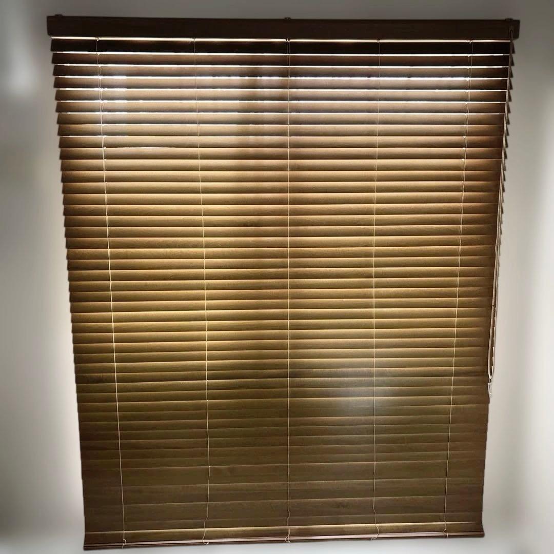 うるふタチカワ木製ブラインドフォレティアエグゼ　スラット50ライトブラウン