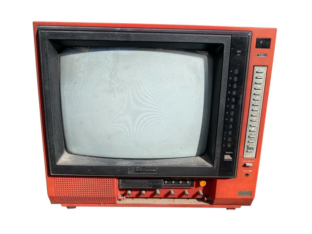 【動作確認済】リッカー カラーテレビ 専用スタンド付 昭和レトロ ma166