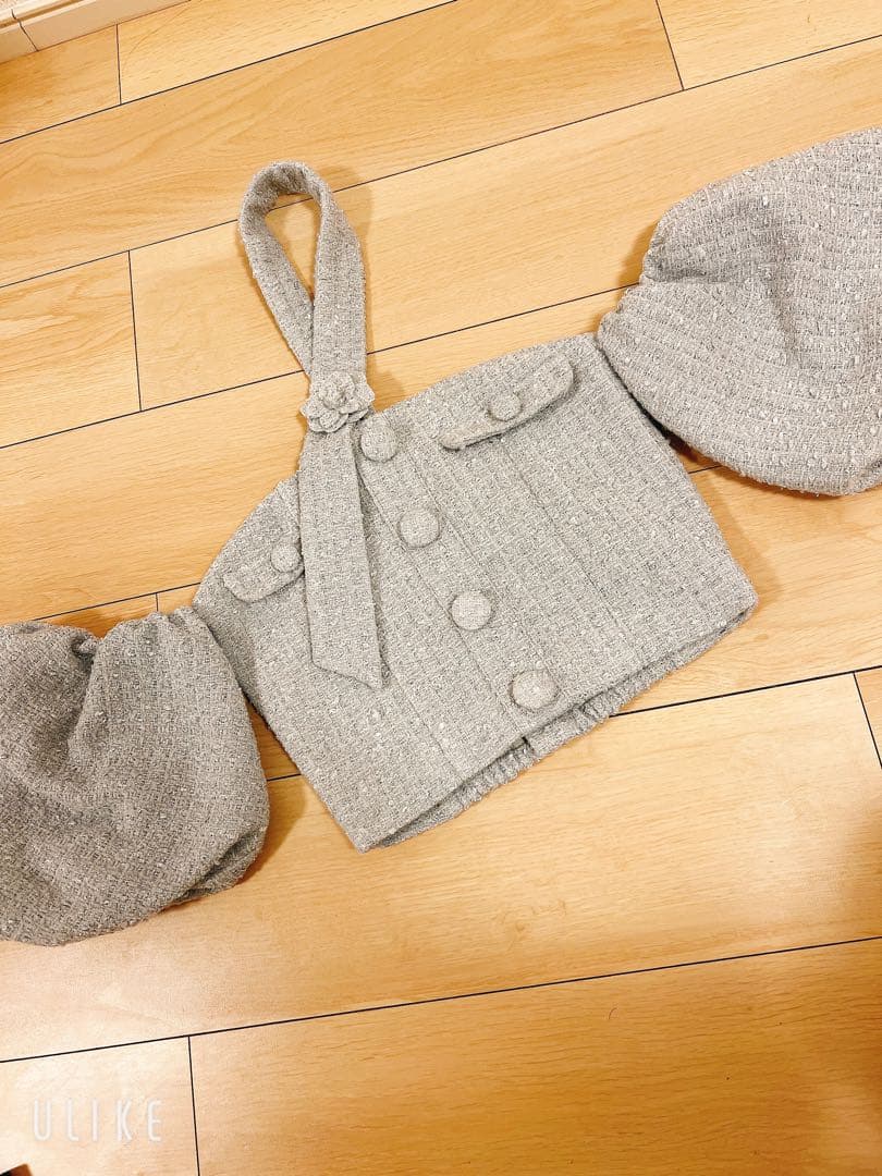 水色オフショルダートップス ダーリッチ