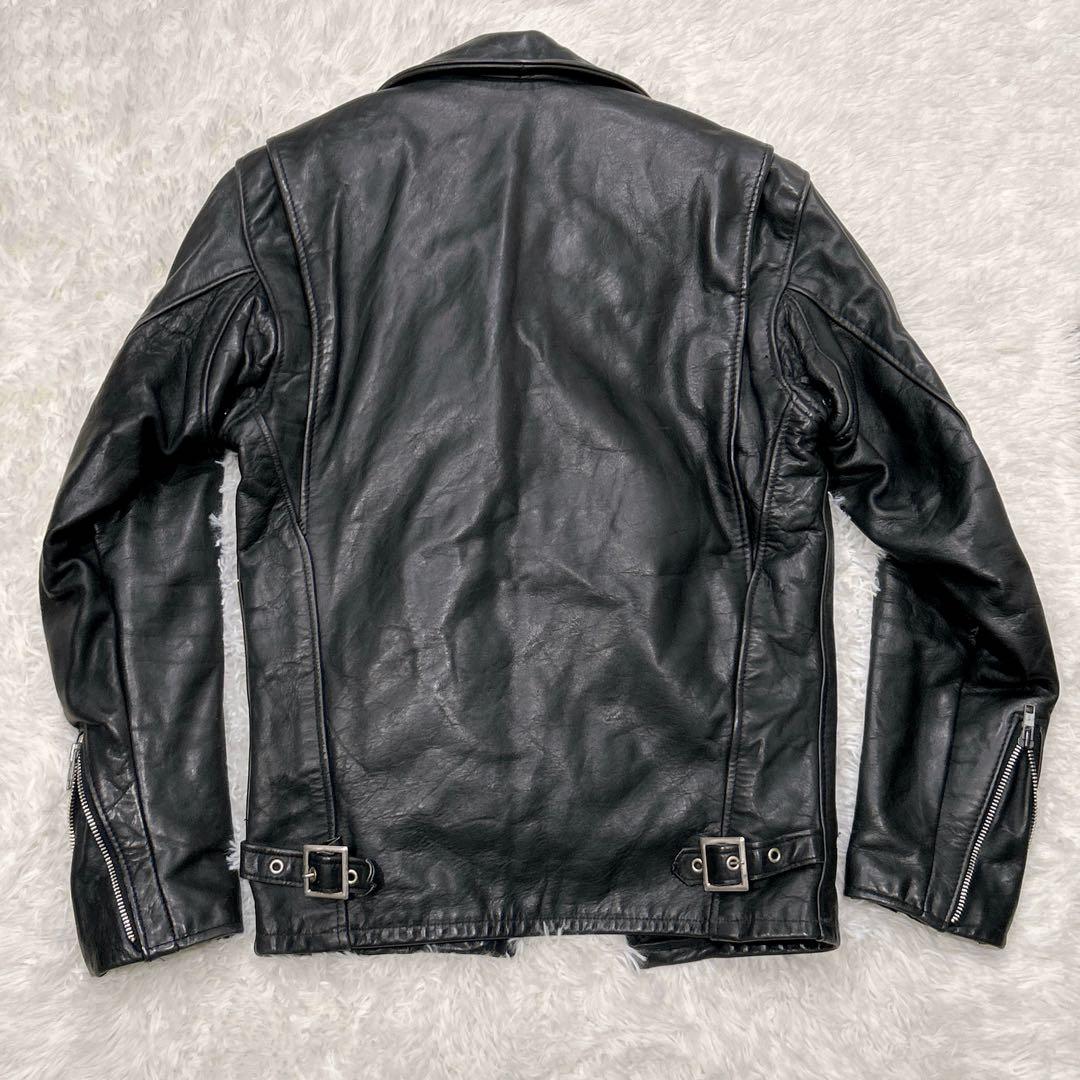 Schott ショット レザージャケット牛革 32 シングルライダース 黒USA