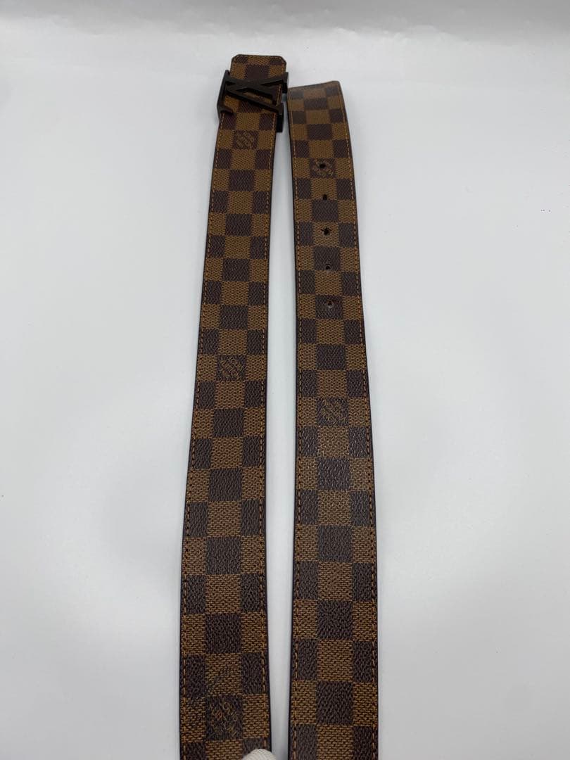 美品‼️ルイヴィトン LOUIS VUITTON ベルト ブラウン　茶　ダミエ